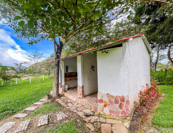 Baño cabañas triangulares